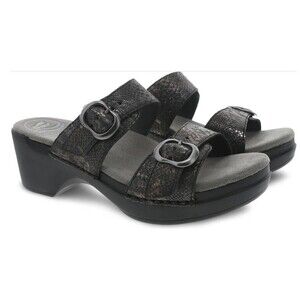 Dansko Sophie Women's Metallic Python Slide Wedge Sandals Size EU 41 US 10.5 NEW